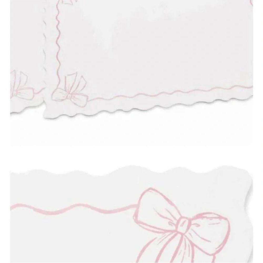 Cute pink bow placemats 2 pieces